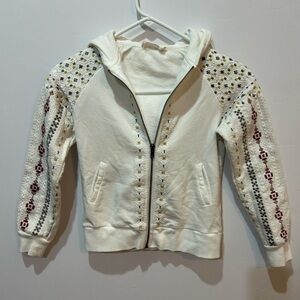 Miss Me Girl’s Ivory Embroidered Top Small